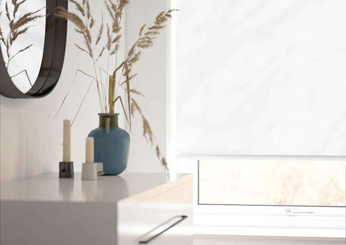 Verona, Pure White - Motorised Roller Blind - Image 5